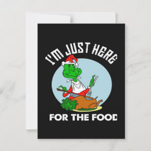 I'm just here for the food postcard