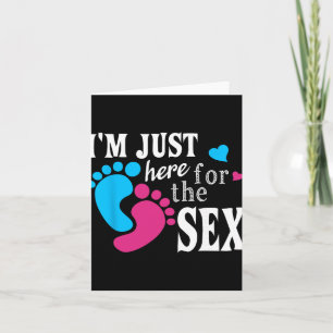 Im Just Here For The Funny Gender Reveal Party Card