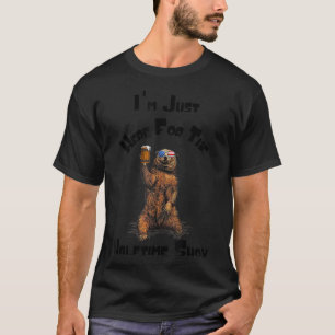 I'm Just Here For The Halftime Show Bear Drinking T-Shirt