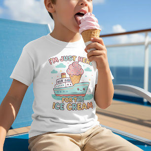 I'm just here for the ice cream Cute Kids’ Cruise T-Shirt