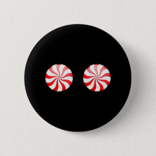 I'm Just Here For The Peppermints Funny Christmas 6 Cm Round Badge