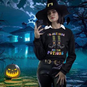 I'm Just Here For The Potions Cute Witch Halloween Sweatshirt