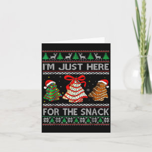I'm Just Here For The Snack Christmas Cakes Debbie Card