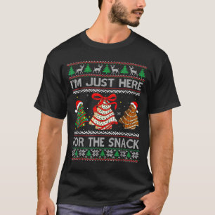 I'm Just Here For The Snack Christmas Cakes Debbie T-Shirt