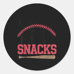 Im Just Here For The Snacks Baseball Toddler Siste Classic Round Sticker