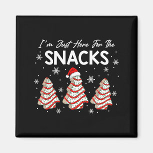 I'm Just Here For The Snacks Christmas Cakes Debbi Magnet