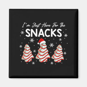 I'm Just Here For The Snacks Christmas Cakes Debbi Magnet