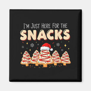 I'm Just Here For The Snacks Christmas Cakes Debbi Magnet