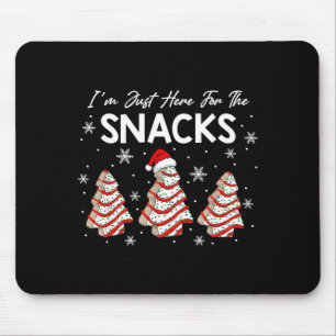 I'm Just Here For The Snacks Christmas Cakes Debbi Mouse Pad