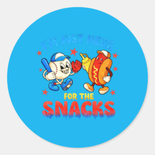 Im Just Here For The Snacks Classic Round Sticker
