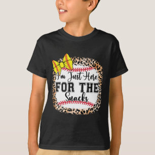 I'm Just Here For The Snacks Cute Softll Bow Youth T-Shirt