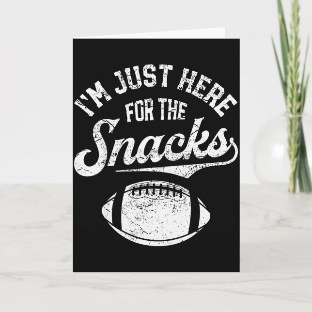I'm Just Here For The Snacks Funny Fantasy Footbal Card (Front)