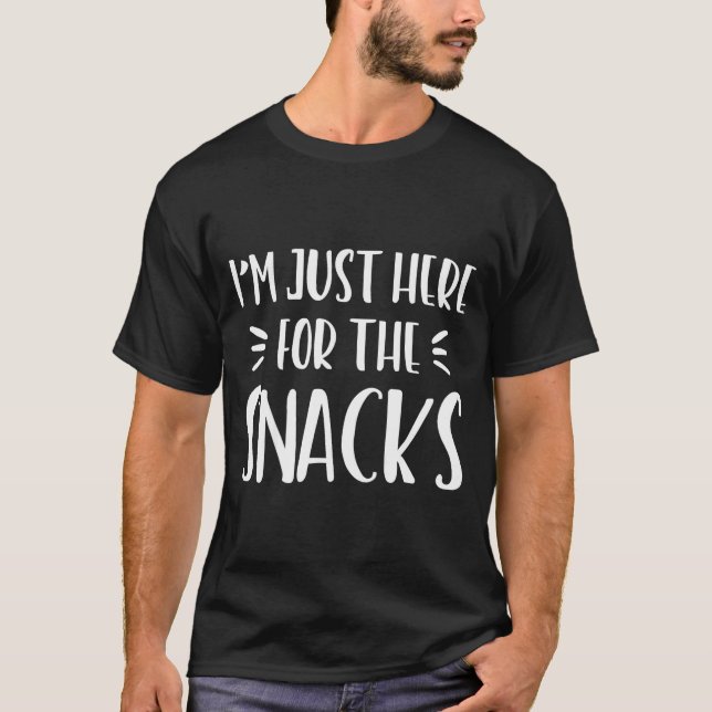 I'm Just Here For The Snacks Funny Saying Kid Todd T-Shirt (Front)
