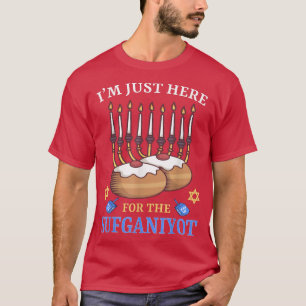 I'm Just Here For The Sufganiyot Funny Hanukkah T-Shirt