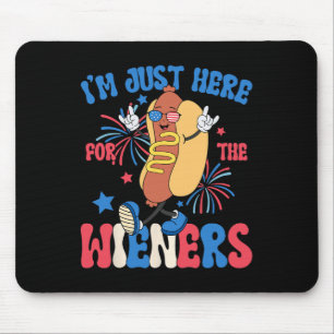 I'm Just Here For The Weiners 4th Of July Funny Ho Mouse Pad