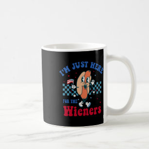 I'm Just Here For The Wieners Funny 4th Of July Bb Coffee Mug