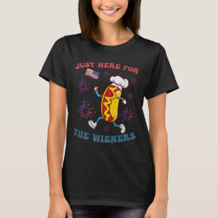I'm Just Here For The Wieners Funny 4th Of July Bb T-Shirt