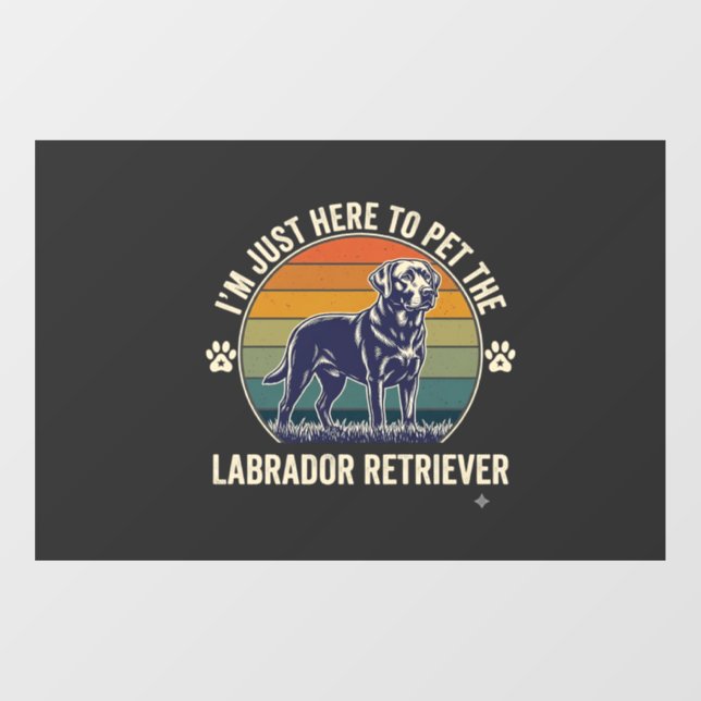 Im Just Here Pet Labrador Retriever Dog Retro Suns (Sheet)