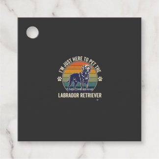Im Just Here Pet Labrador Retriever Dog Retro Suns Favour Tags