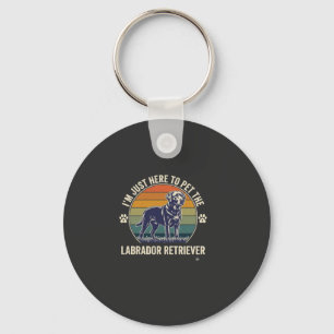 Im Just Here Pet Labrador Retriever Dog Retro Suns Key Ring