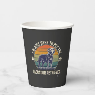 Im Just Here Pet Labrador Retriever Dog Retro Suns Paper Cups