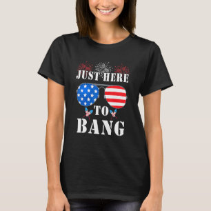 Im Just Here To Bang Usa Flag Sunglasses 4th Of J T-Shirt