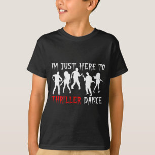 Im Just Here To Dance Funny Zombie Halloween Party T-Shirt