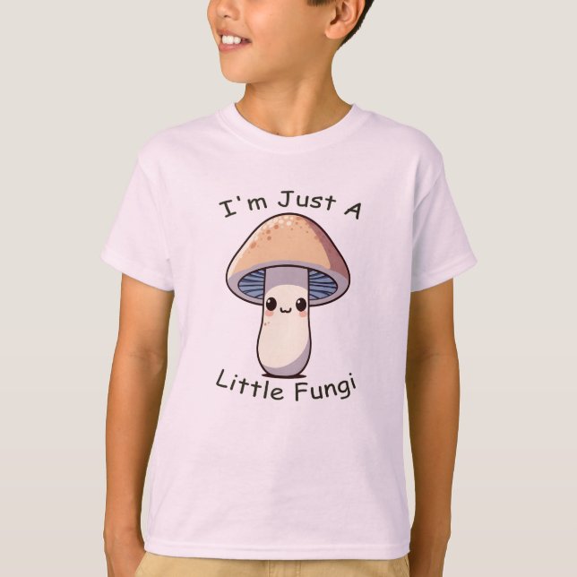 I'm Just Little Fungi Anime Funny Mushroom Kids T-Shirt (Front)