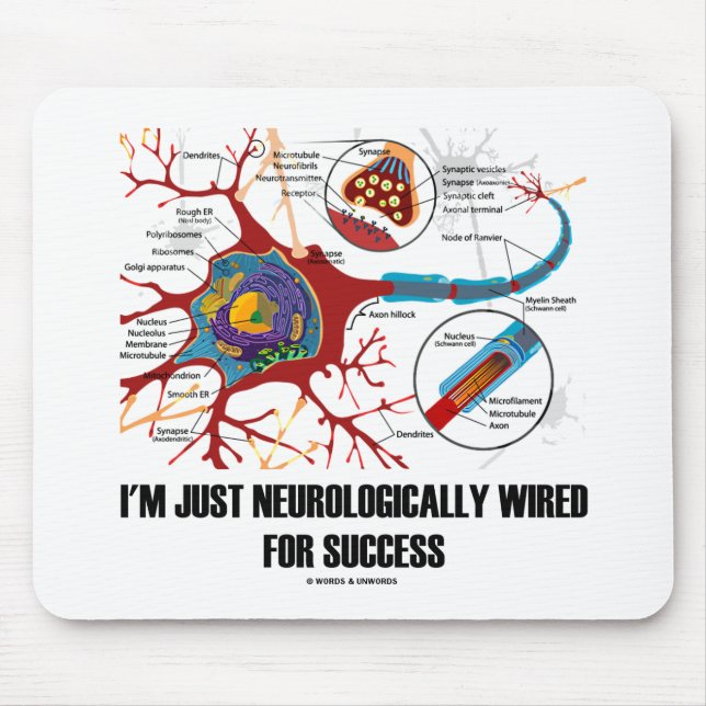 I'm Just Neurologically Wired For Success Mouse Pad (Front)