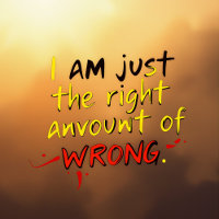 I'm Just The Right Amount of Wrong