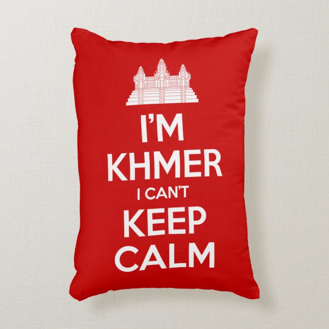 I'm Khmer I Can't Keep Calm Decorative Cushion (Front(Vertical))
