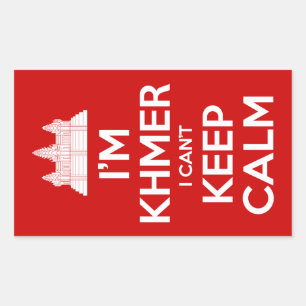 I'm Khmer I Can't Keep Calm Rectangular Sticker