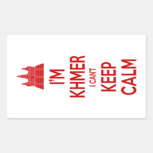 I'm Khmer I Can't Keep Calm Rectangular Sticker