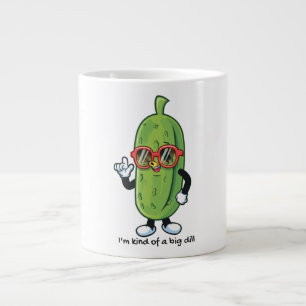 I'm Kind of a Big Dill   pickle wearing sunglasses Large Coffee Mug