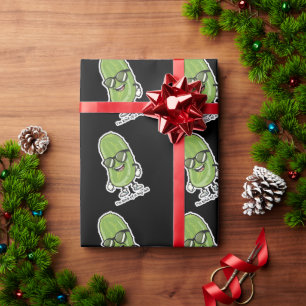 I'm Kind of a Big Dill   pickle wearing sunglasses Wrapping Paper