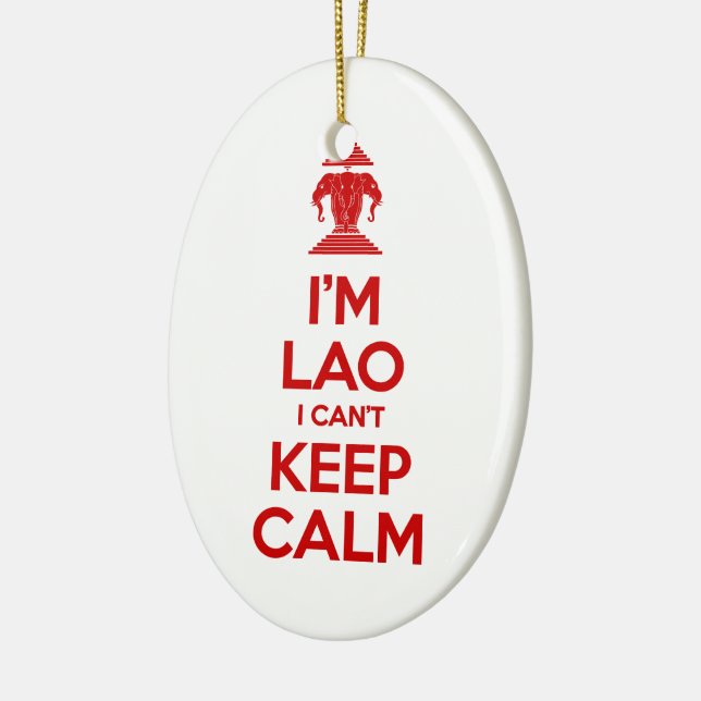 I'm Lao I Can't Keep Calm Ceramic Tree Decoration (Left)