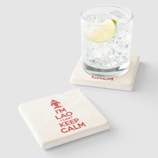 I'm Lao I Can't Keep Calm Stone Coaster (Side)