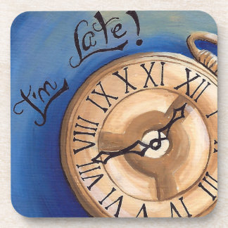 I'm Late Coaster Alice in Wonderland Coaster