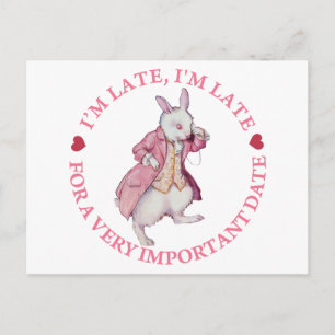 I'm Late, I'm Late For a Very Important Date! Postcard