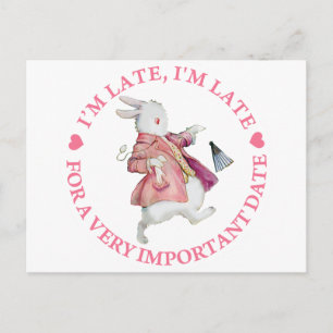 I'M LATE, I'M LATE POSTCARD