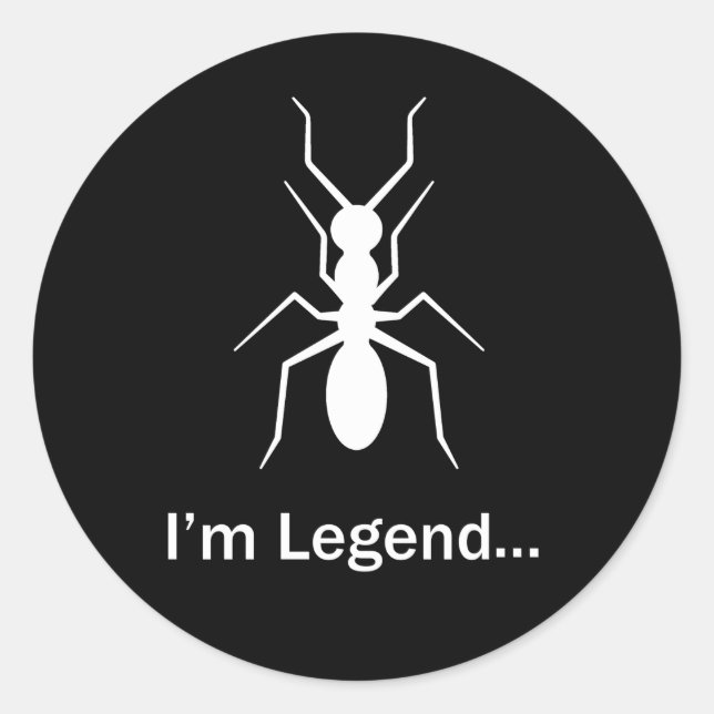 I'm legend ant classic round sticker (Front)