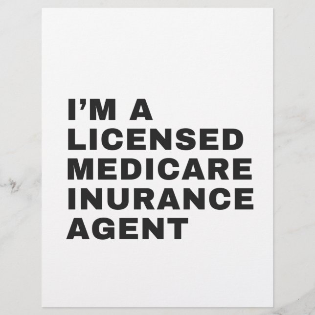 I'M LICENSED MEDICARE INSURANCE AGENT CUSTOM LETTERHEAD (Front)