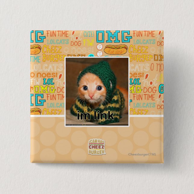 im link 15 cm square badge (Front)
