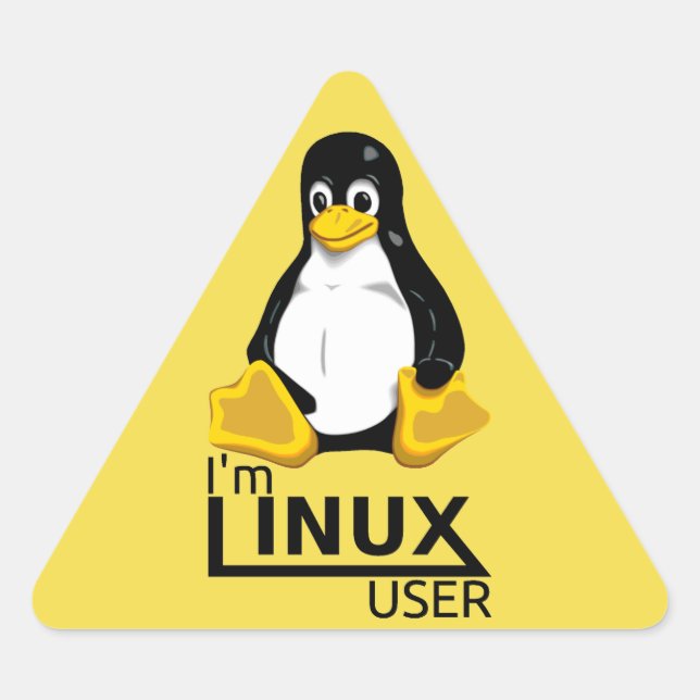 I'm Linux User Triangle Sticker (Front)