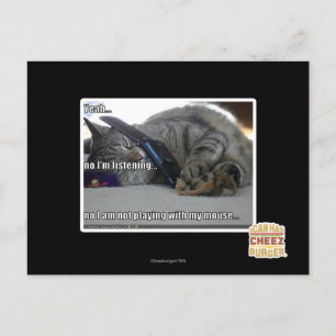 I'm listening postcard