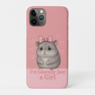I'm Literally Just a Girl Sad Hamster Funny Girly Case-Mate iPhone Case