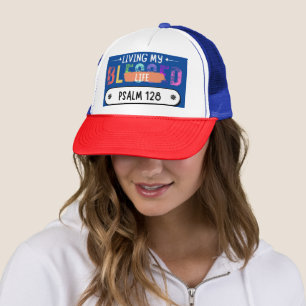 I'm Living My Blessedness Life Scripture Verse Trucker Hat