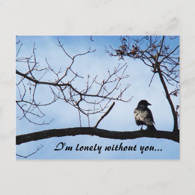 "I'm lonely without you..." postcard (Front)