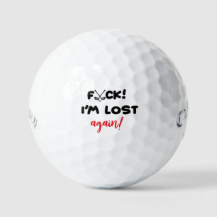 I'm Lost Again Golf Balls - Funny Personalized