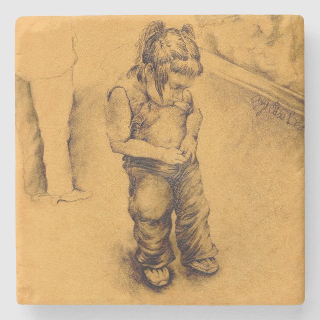 I'm Lost in Le Tianguie, Mexico Stone Coaster (Front)